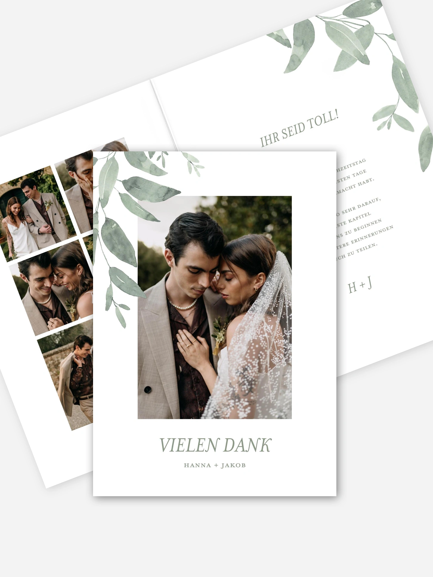 Dankeskarte Hochzeit Lovely Sage