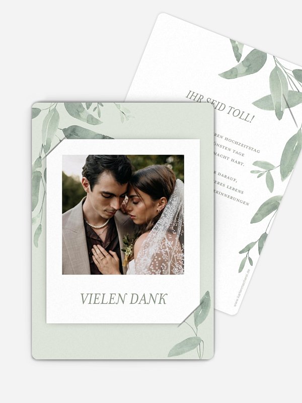 Dankeskarte Hochzeit Lovely Sage