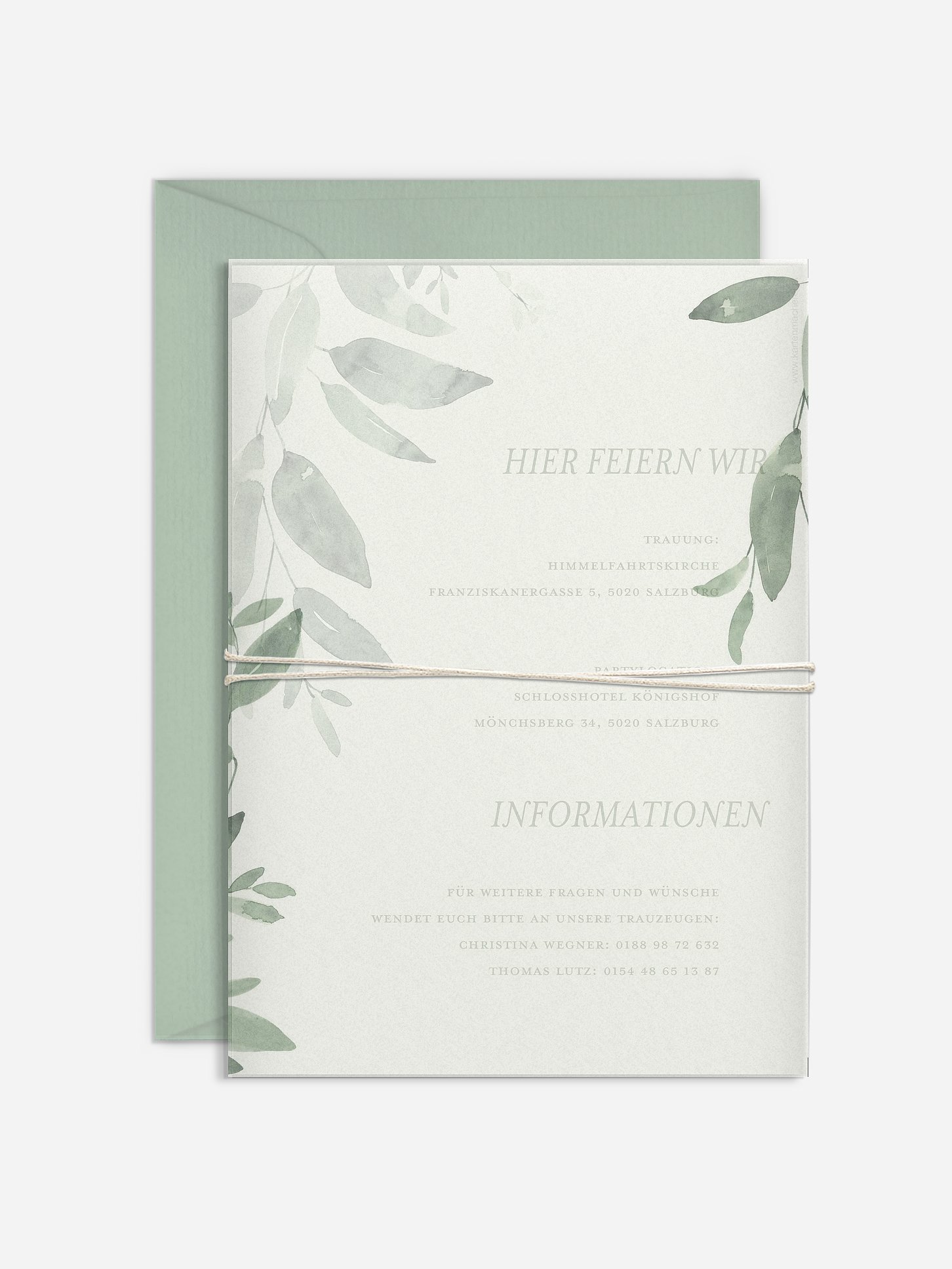 Hochzeitseinladung Lovely Sage