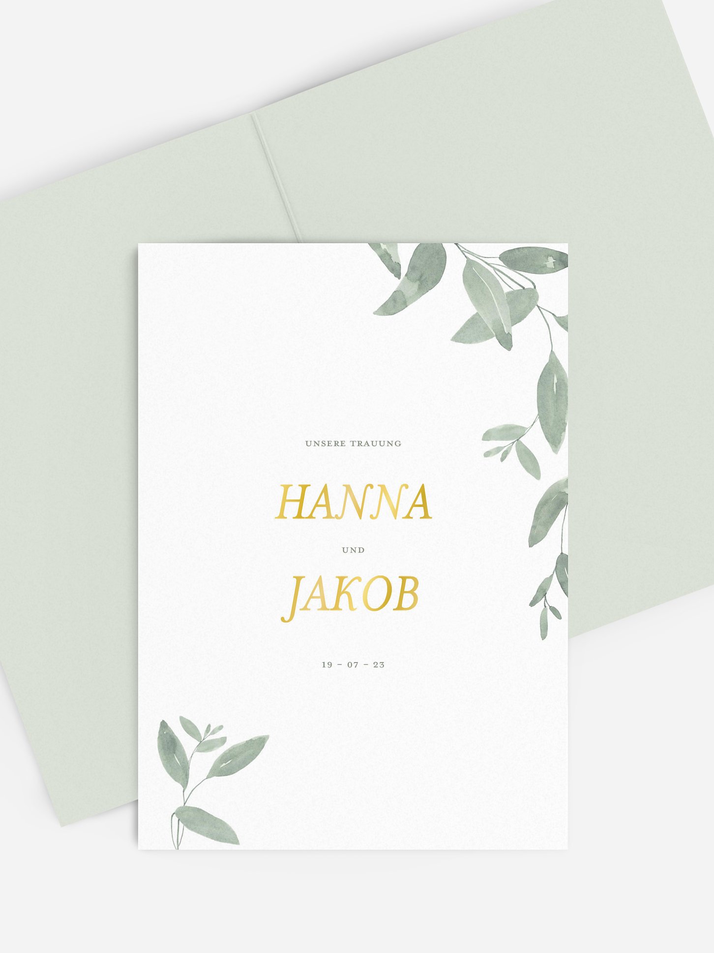 Kirchenheft Hochzeit Lovely Sage