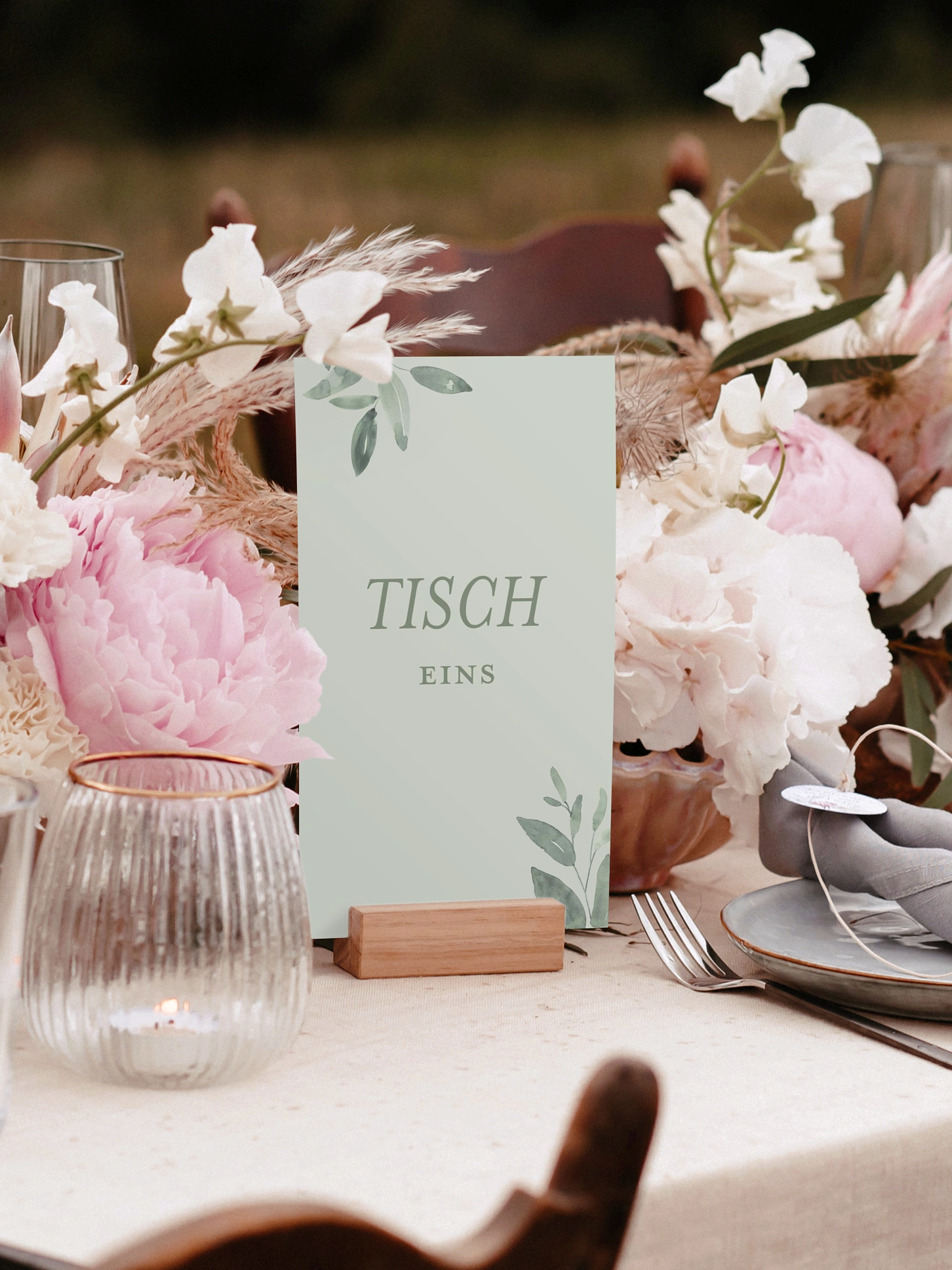 Tischnummer Lovely Sage