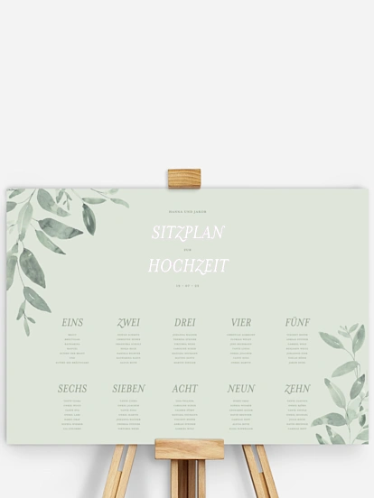 Sitzplan Plakat Lovely Sage