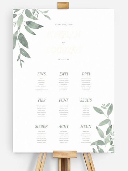 Sitzplan Plakat Lovely Sage