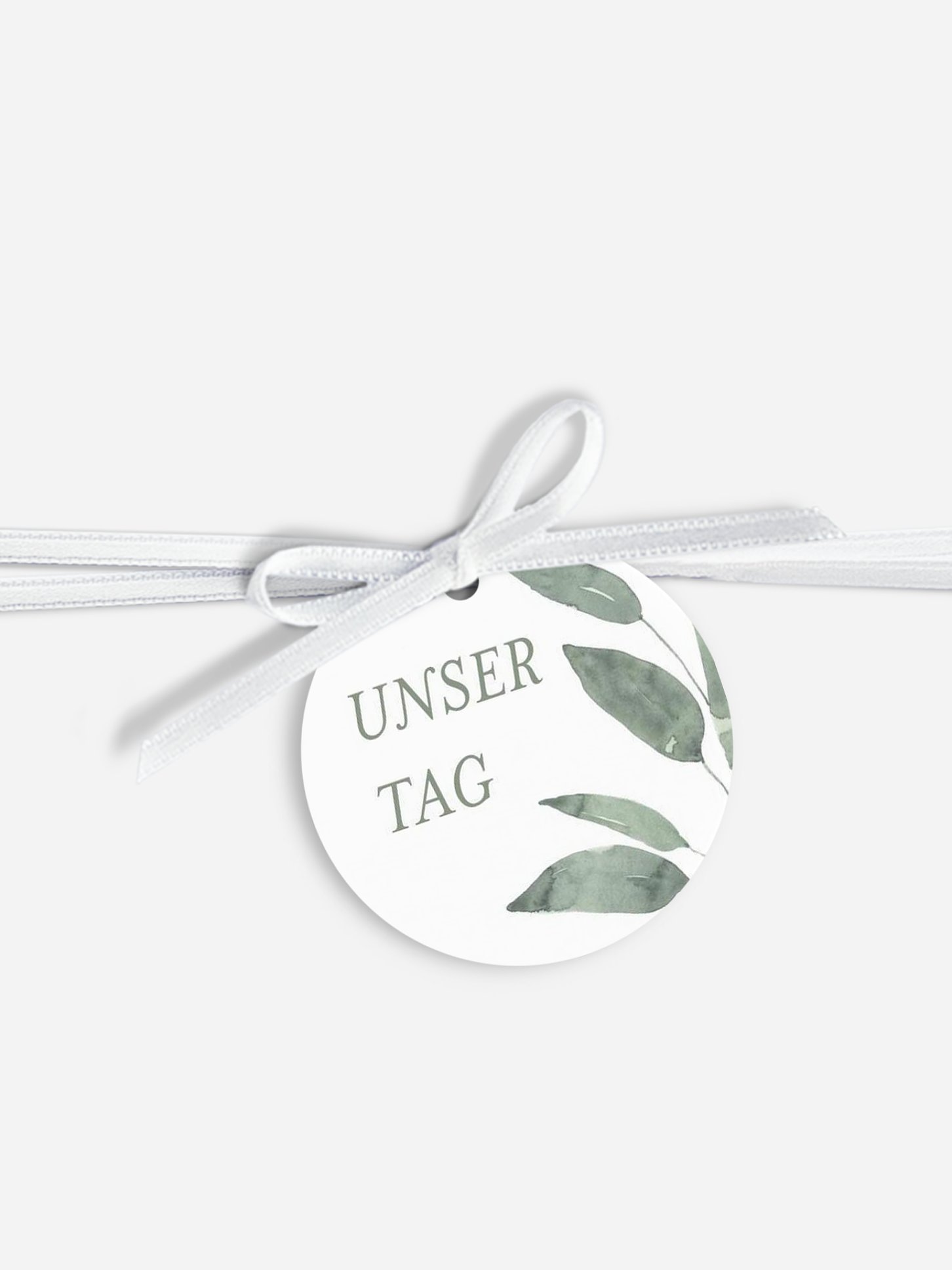 Anhänger mit Band zur Hochzeit Lovely Sage