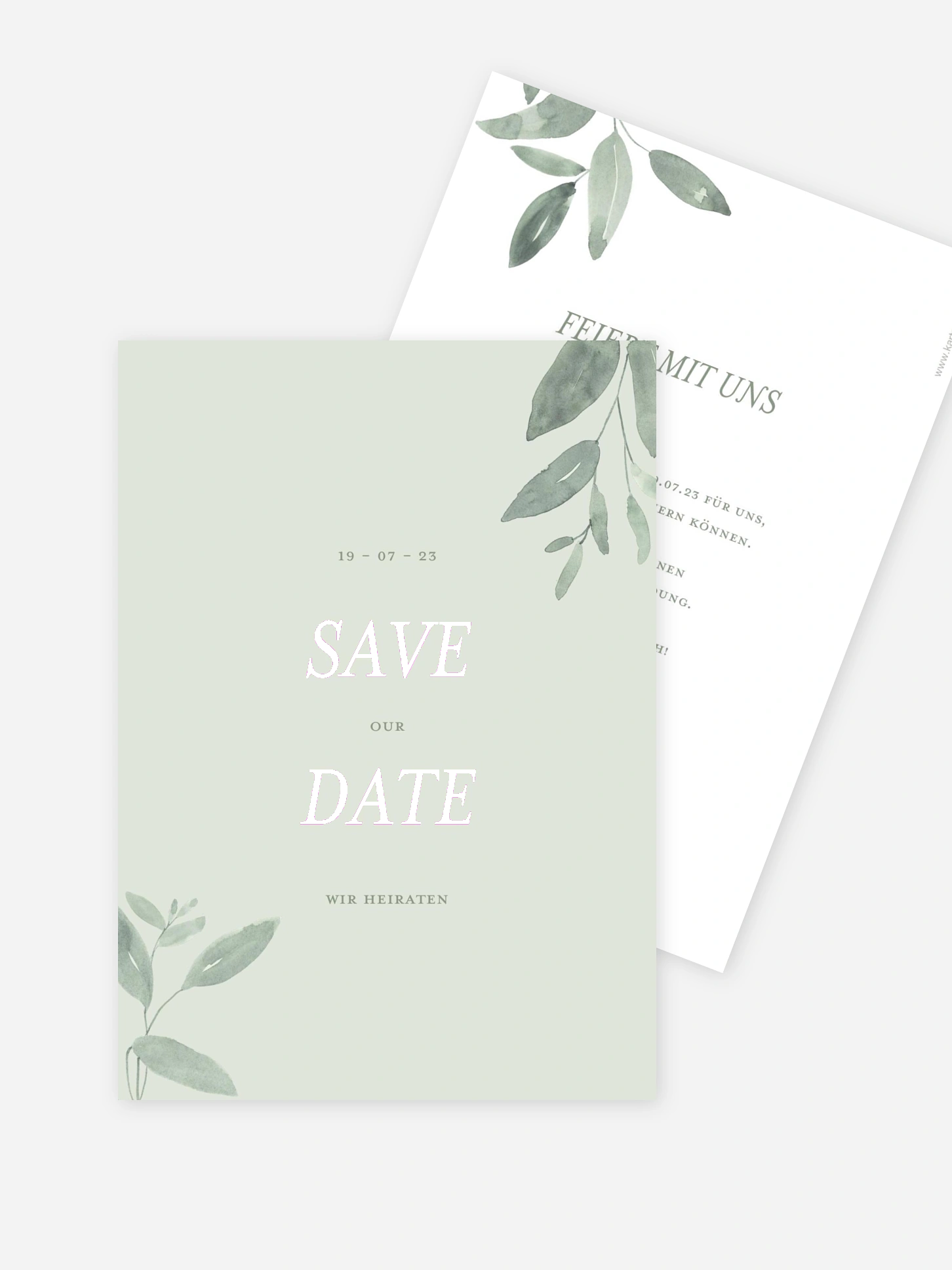Save-the-Date Karte Lovely Sage