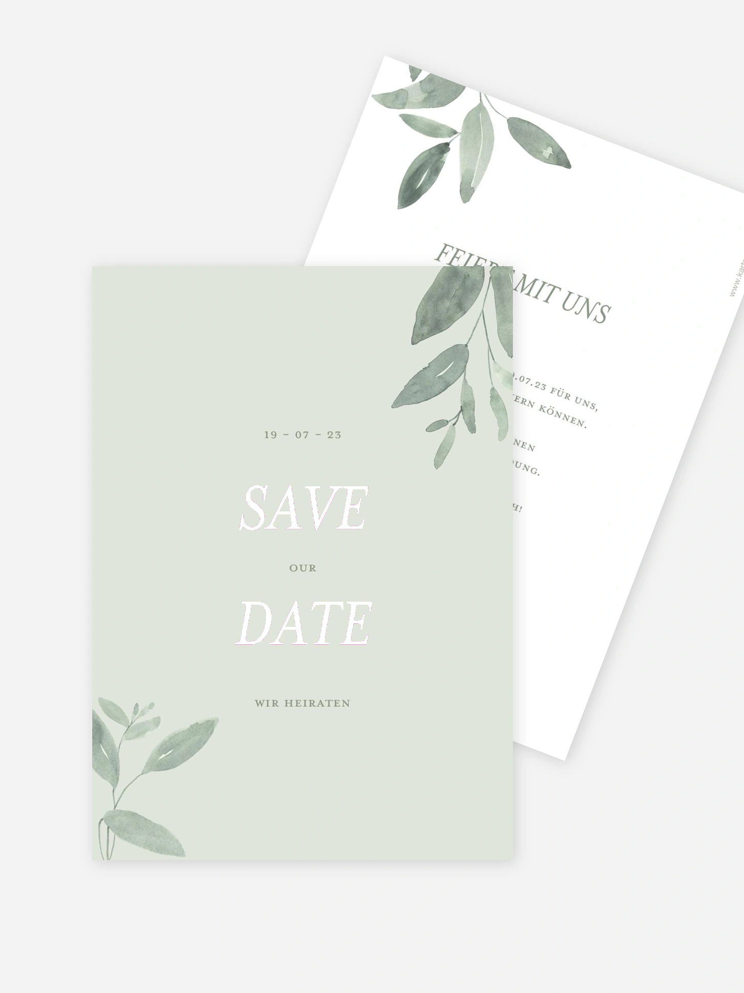 Save-the-Date Karte Lovely Sage