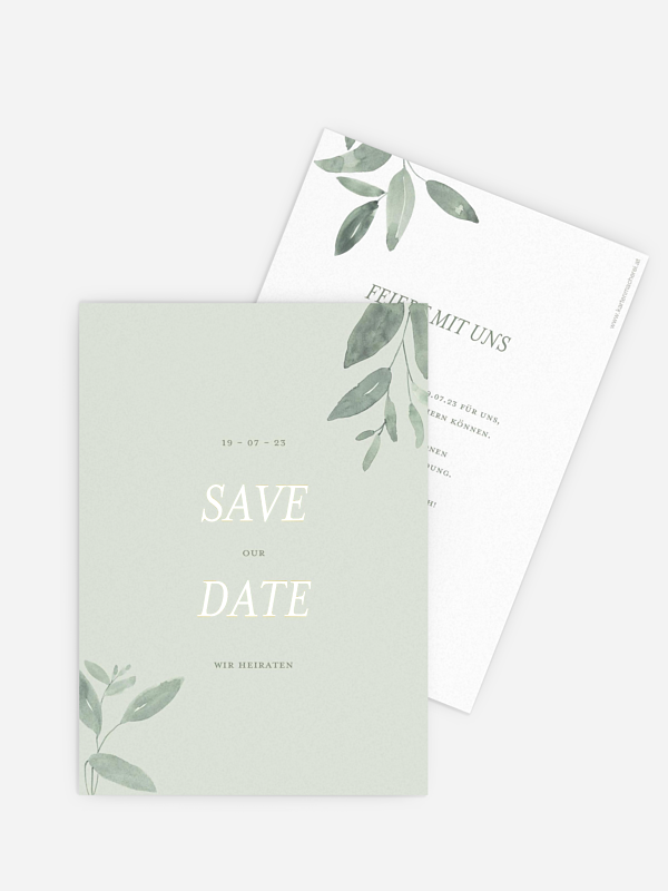Save-the-Date Karte Lovely Sage