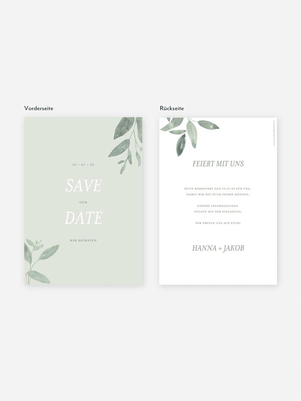 Save-the-Date Karte Lovely Sage