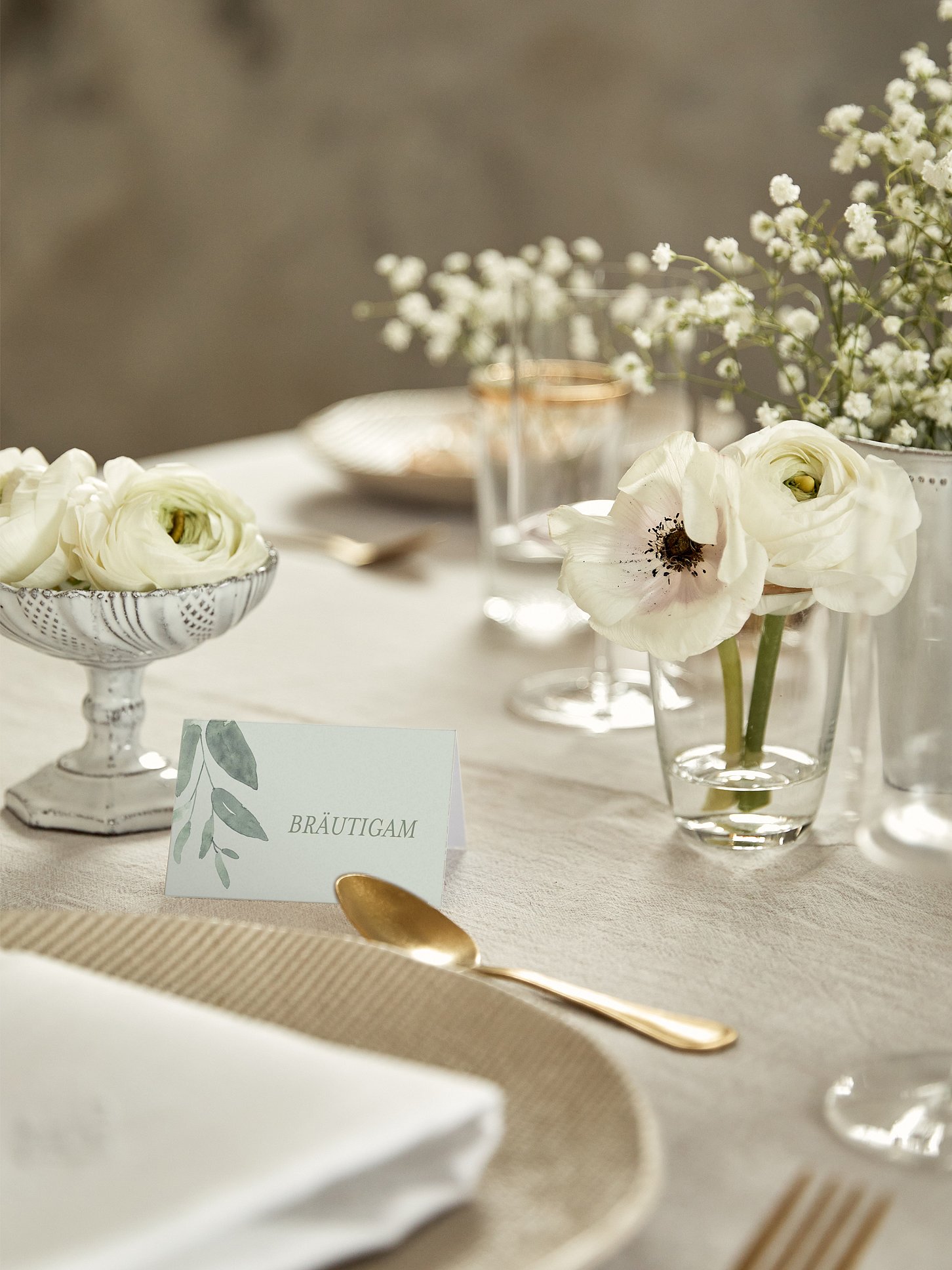 Tischkarte Hochzeit Lovely Sage