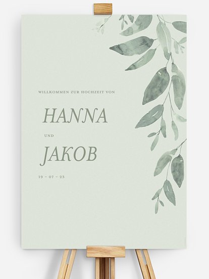 Willkommensschild Lovely Sage