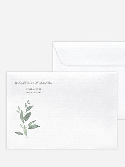 Briefumschlag mit Motiv Lovely Sage