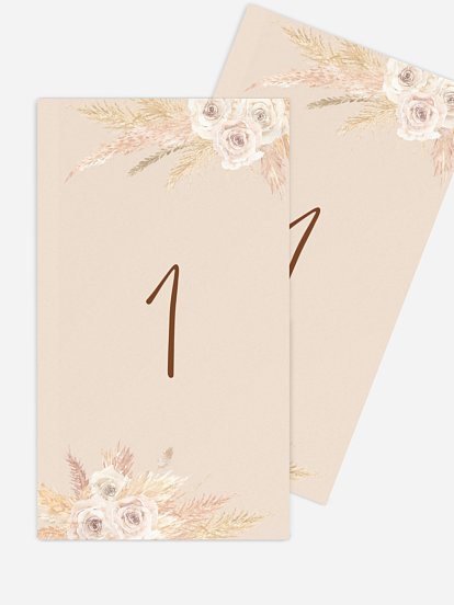 Tischnummer Dreamy Pampas