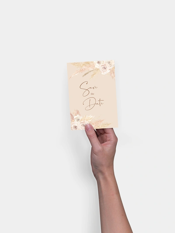 Save-the-Date Karte Dreamy Pampas