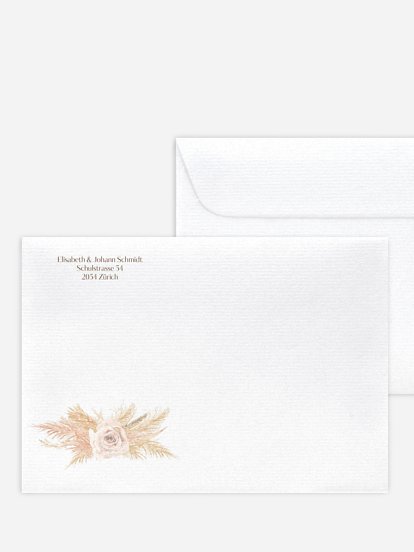 Briefumschlag mit Motiv Dreamy Pampas