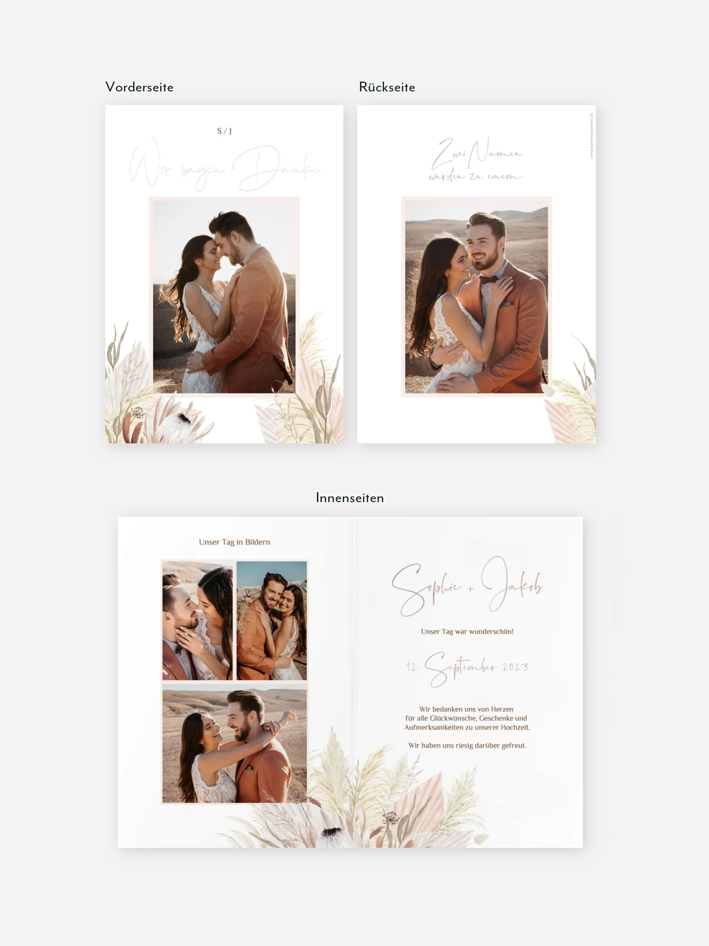 Dankeskarte Hochzeit Dreams of Cotton