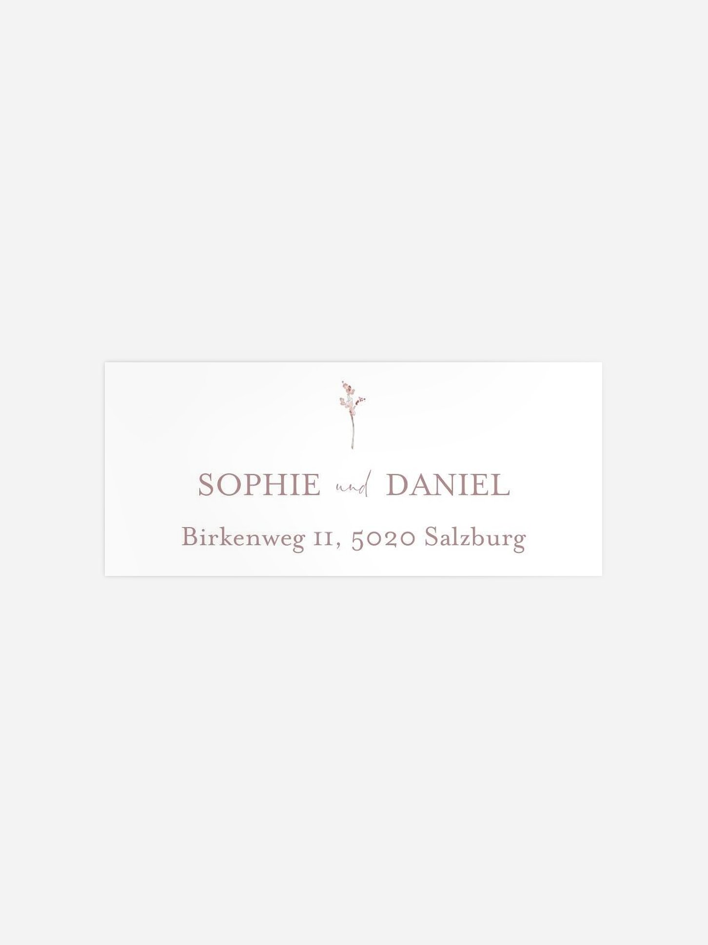 Absenderaufkleber Hochzeit Soft Dried Bouquet