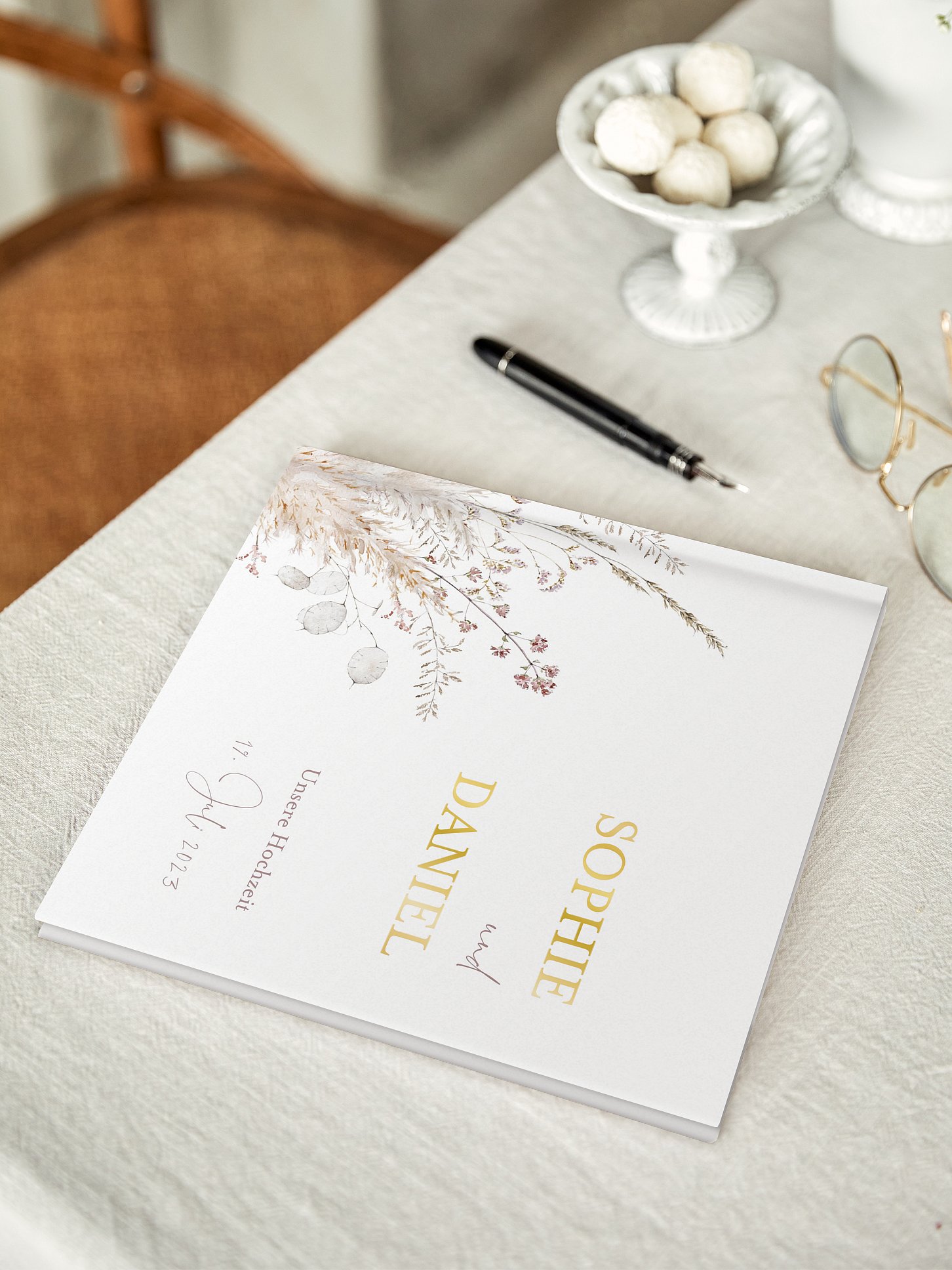 Gästebuch Soft Dried Bouquet