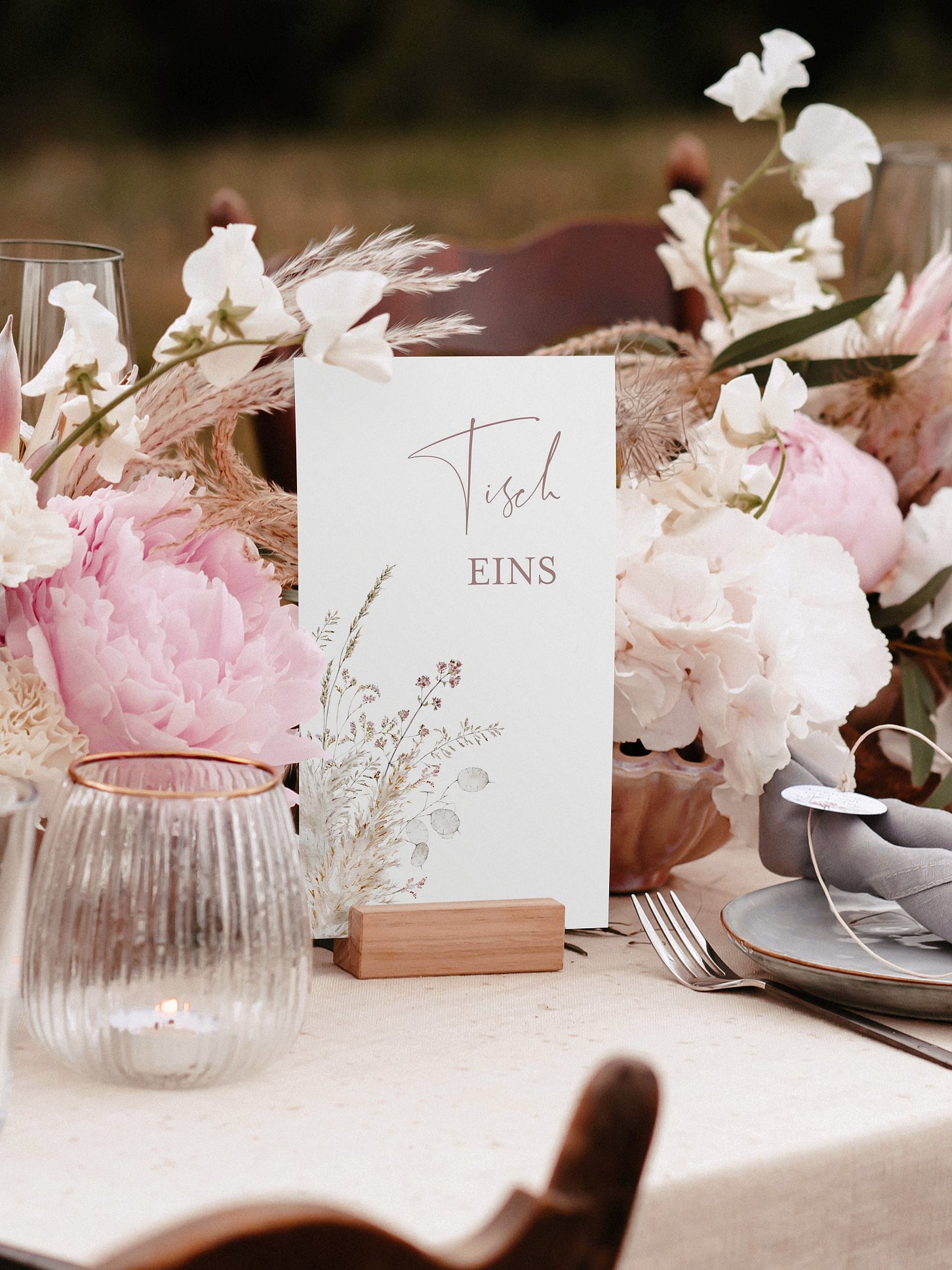 Tischnummer Soft Dried Bouquet