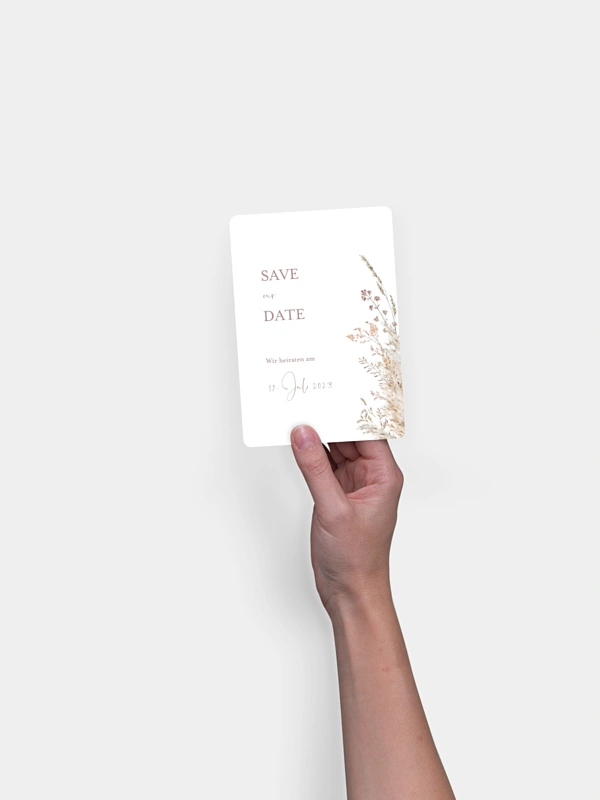 Save-the-Date Karte Soft Dried Bouquet