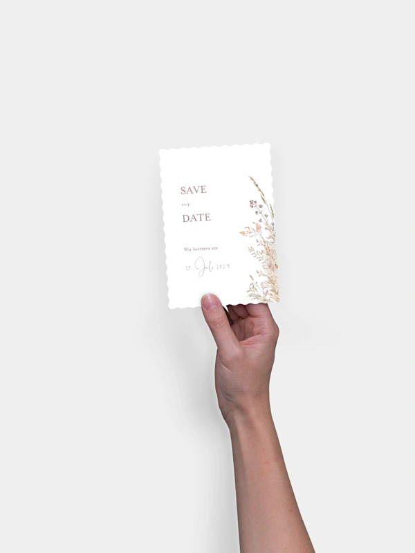 Save-the-Date Karte Soft Dried Bouquet