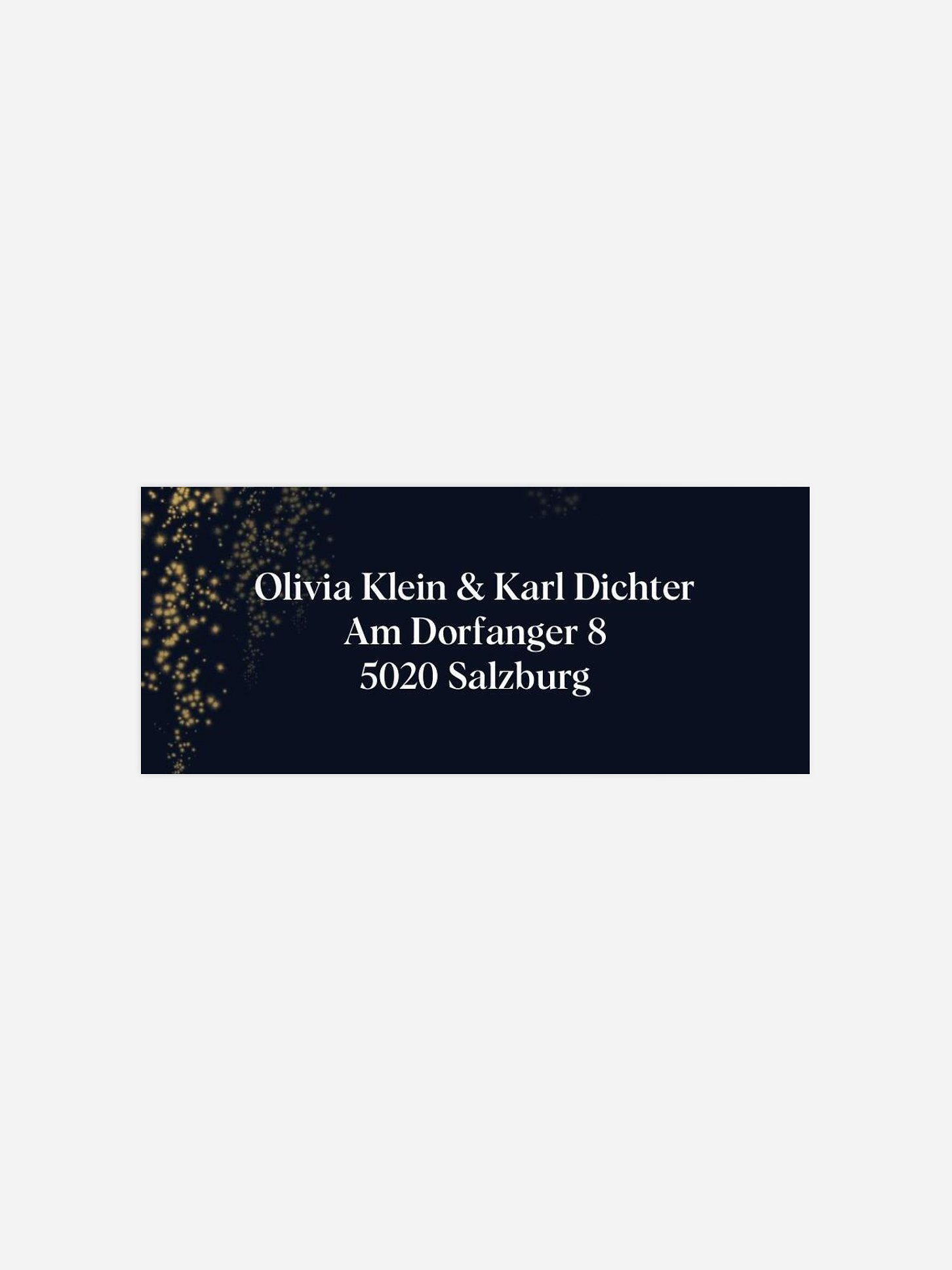 Absenderaufkleber Hochzeit Twinkle Star