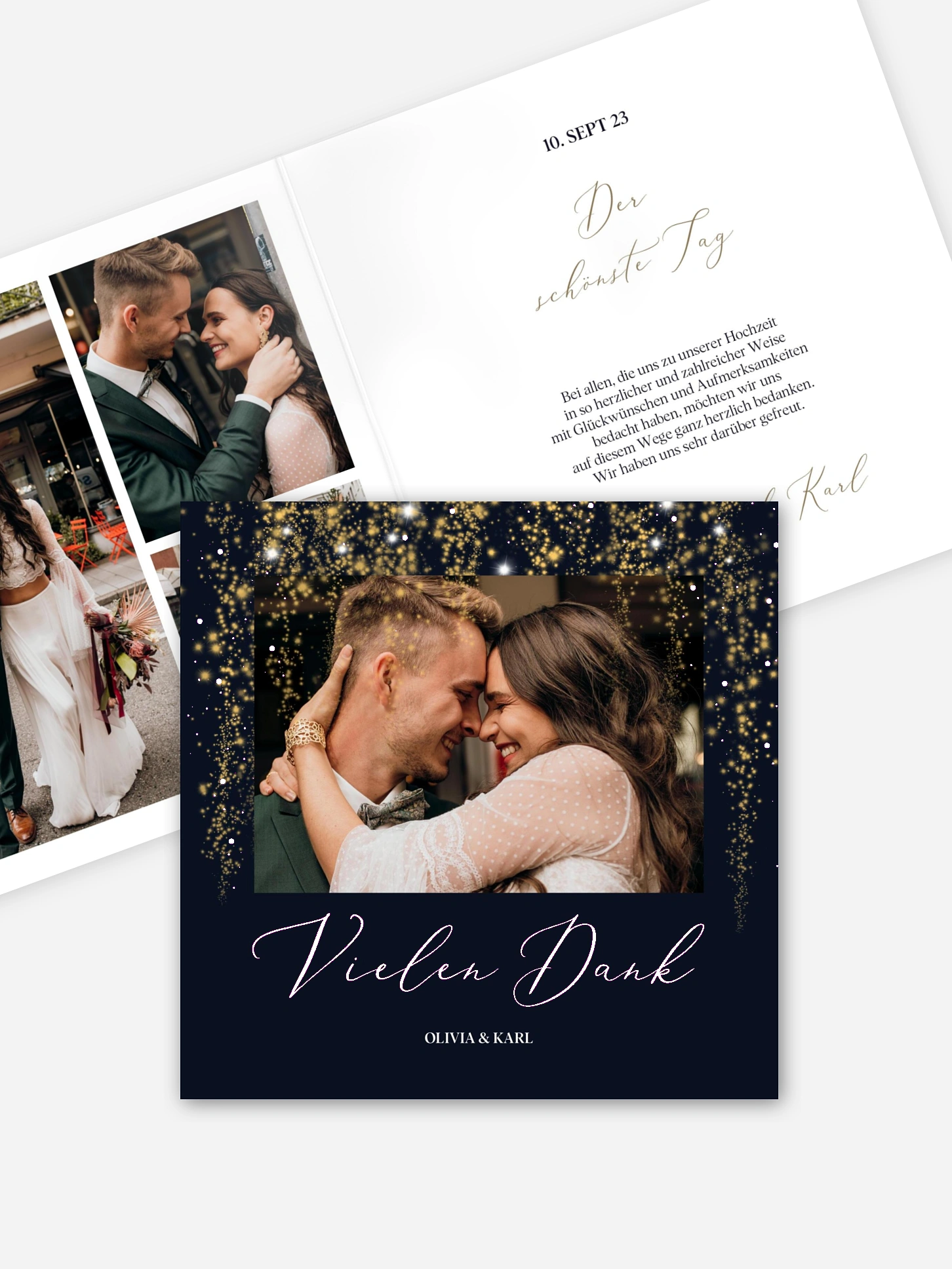 Dankeskarte Hochzeit Twinkle Star