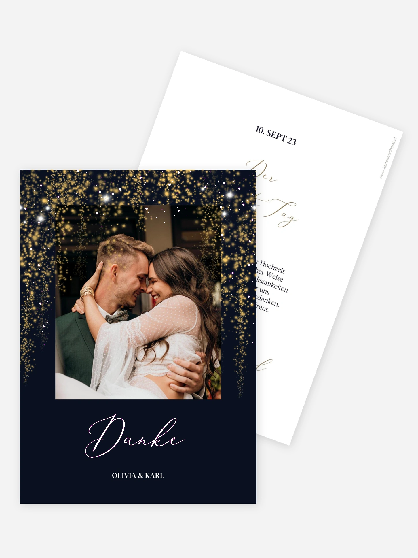 Dankeskarte Hochzeit Twinkle Star