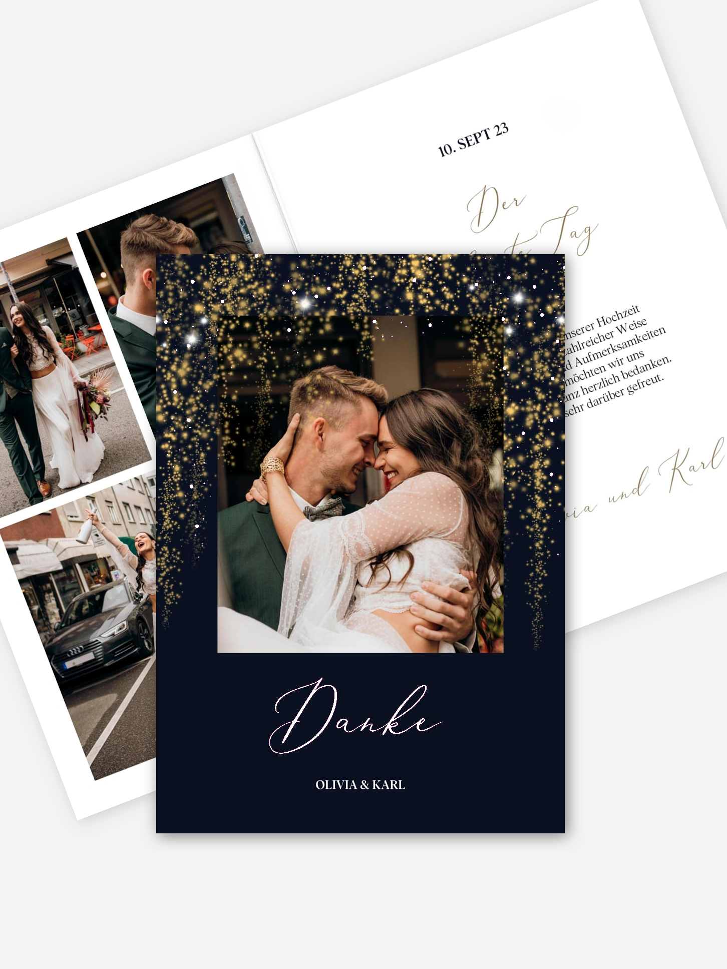 Dankeskarte Hochzeit Twinkle Star