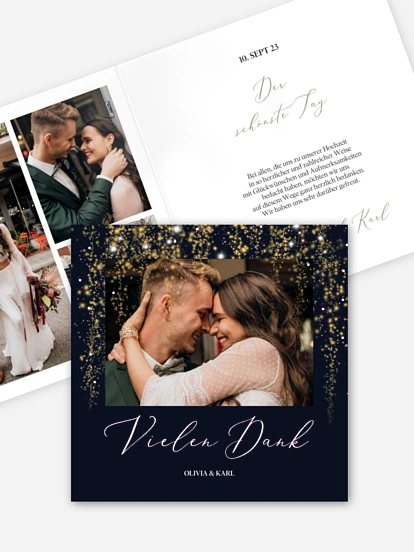 Dankeskarte Hochzeit Twinkle Star