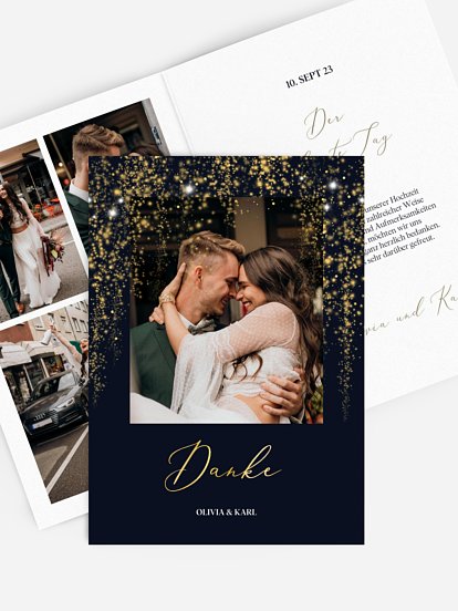 Dankeskarte Hochzeit Twinkle Star