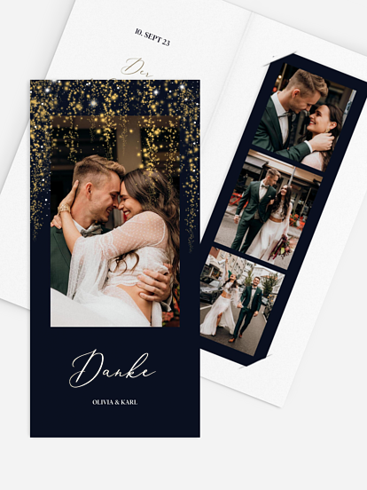 Dankeskarte Hochzeit Twinkle Star