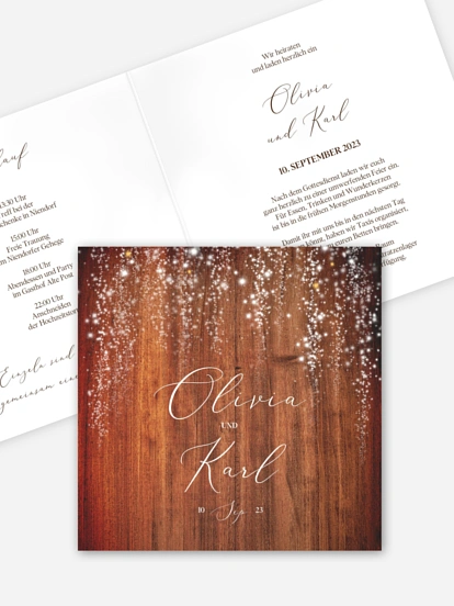 Hochzeitseinladung Twinkle Star