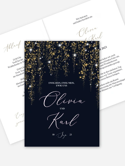 Hochzeitseinladung Twinkle Star