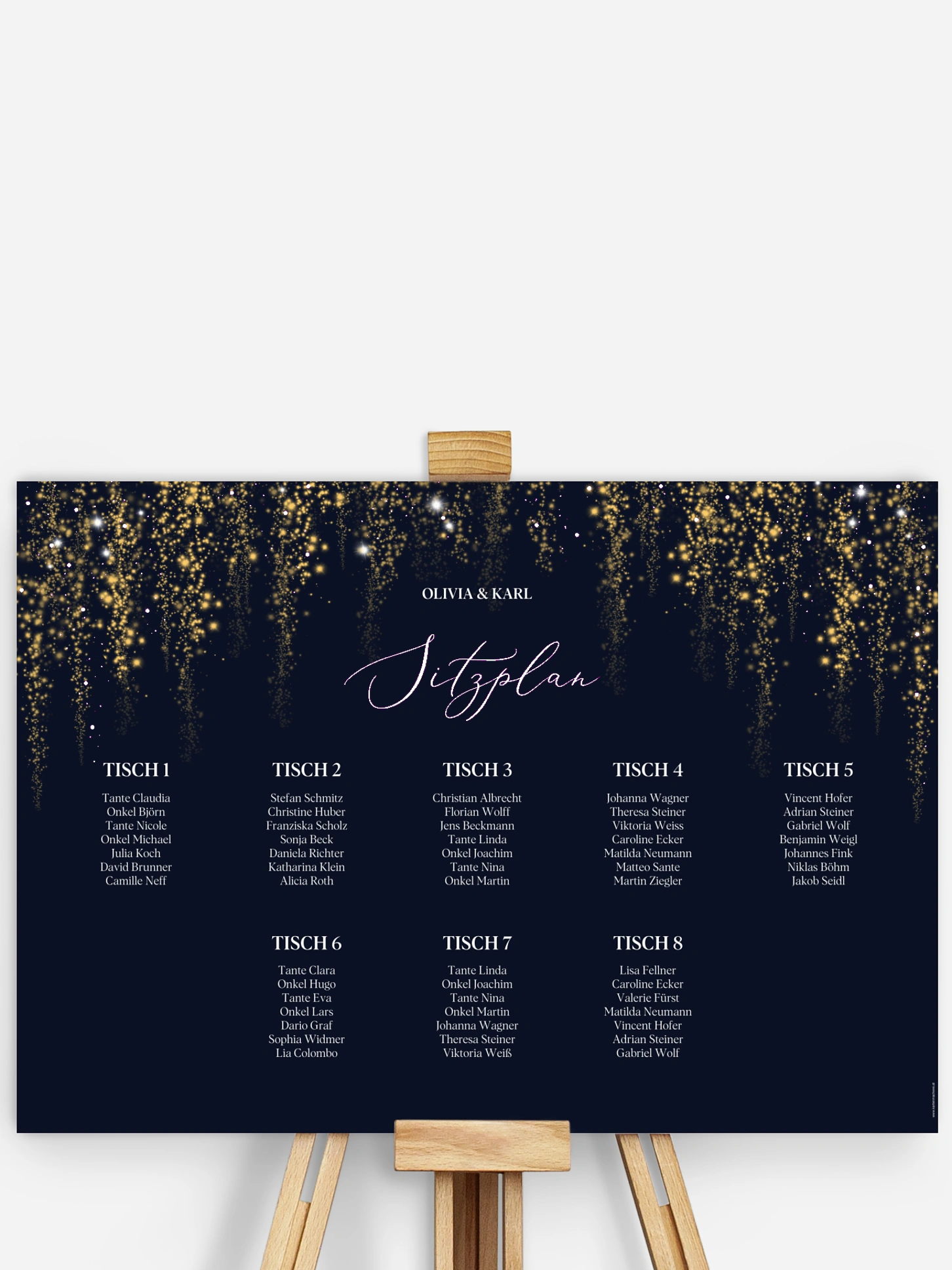 Sitzplan Plakat Twinkle Star