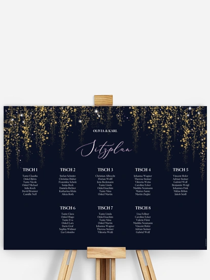 Sitzplan Plakat Twinkle Star
