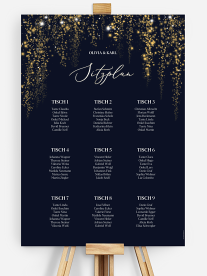 Sitzplan Plakat Twinkle Star
