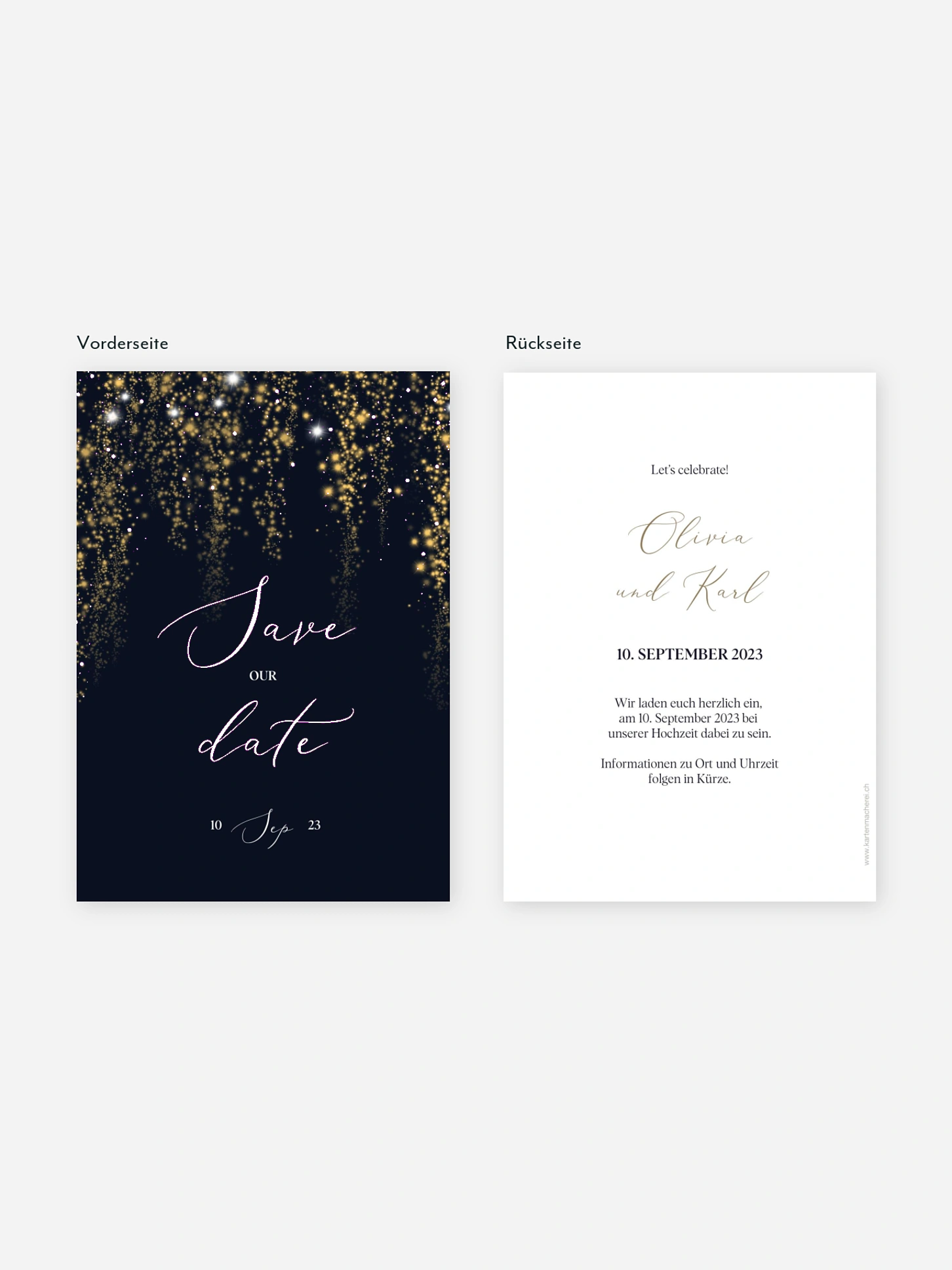 Save-the-Date Karte Twinkle Star