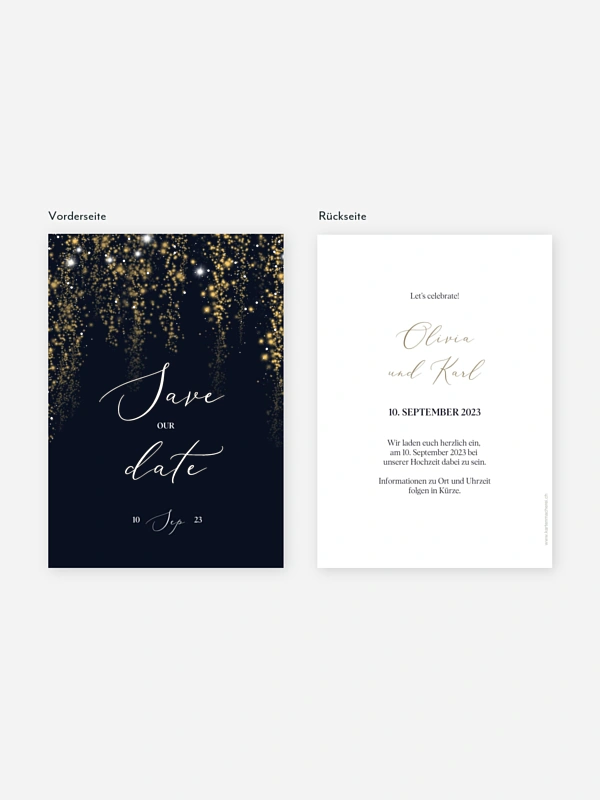 Save-the-Date Karte Twinkle Star