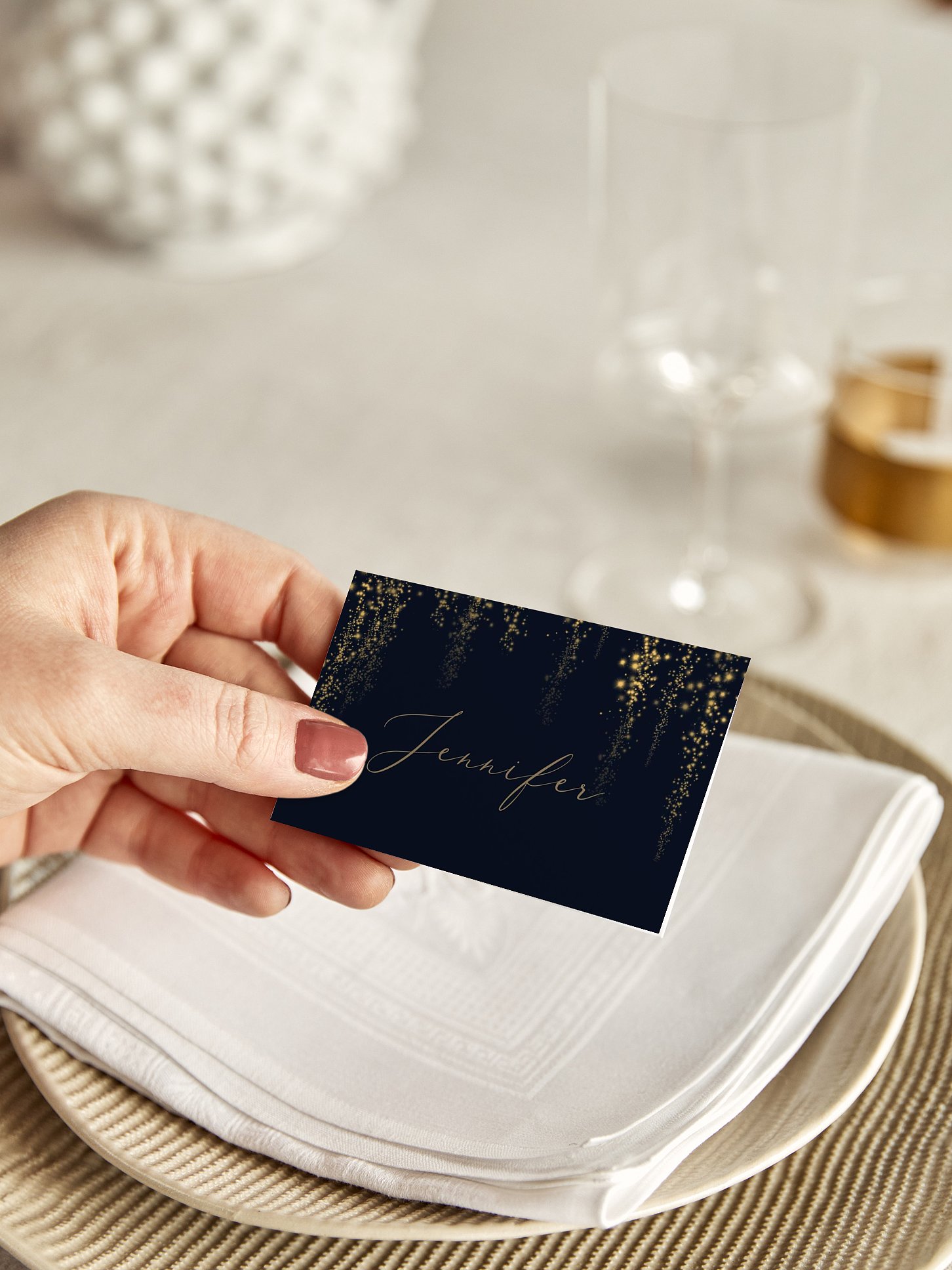 Tischkarte Hochzeit Twinkle Star