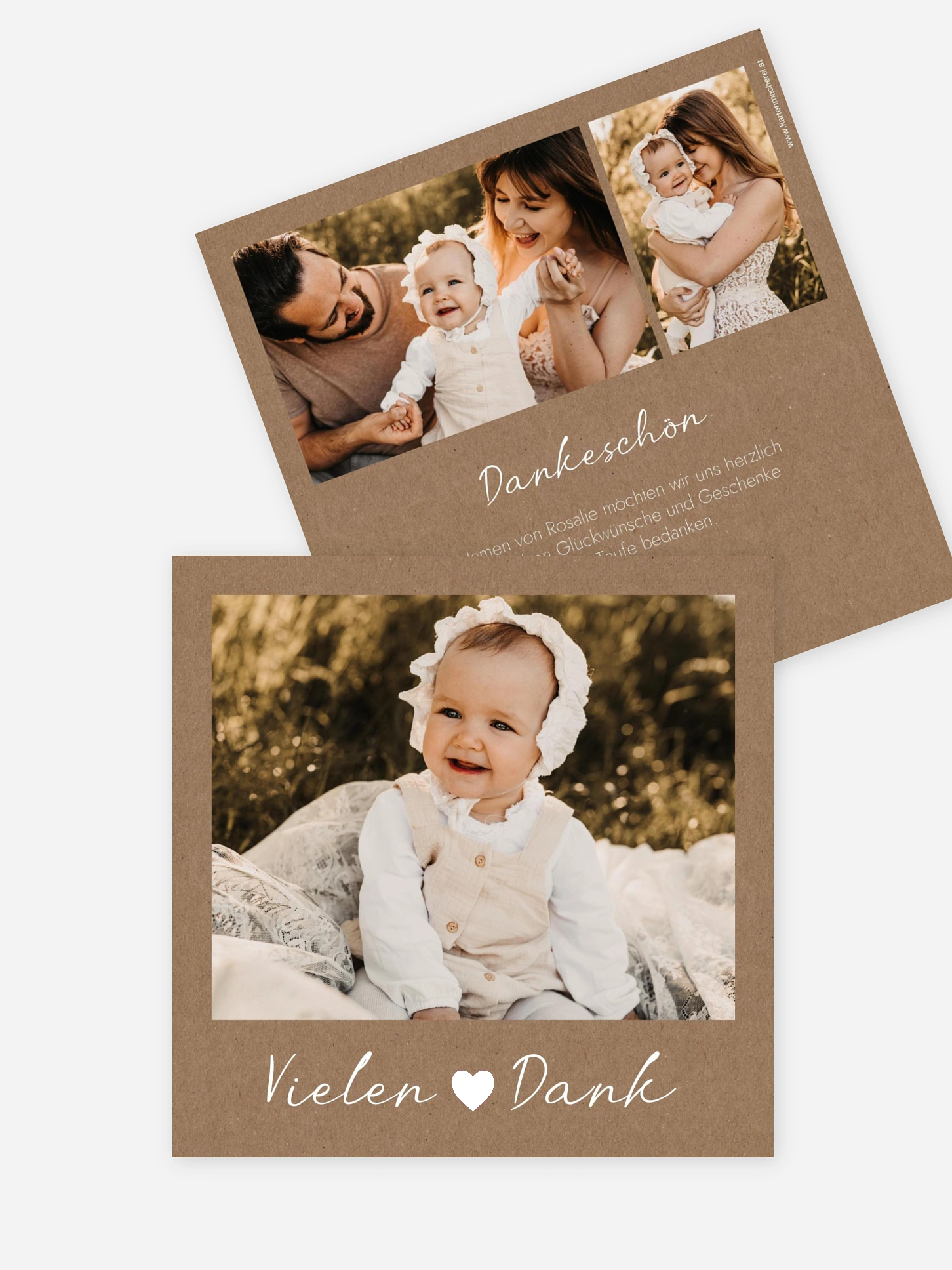 Dankeskarte Taufe Bohemian Chic