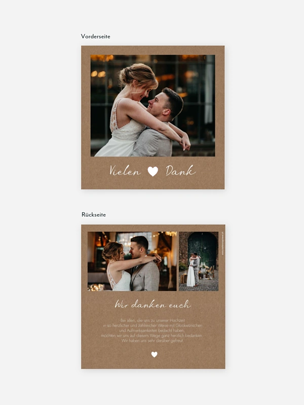Dankeskarte Hochzeit Bohemian Chic