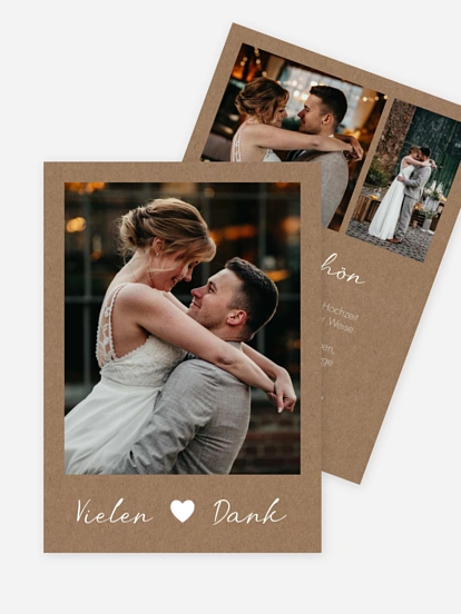 Dankeskarte Hochzeit Bohemian Chic