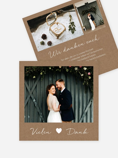 Dankeskarte Hochzeit Bohemian Chic