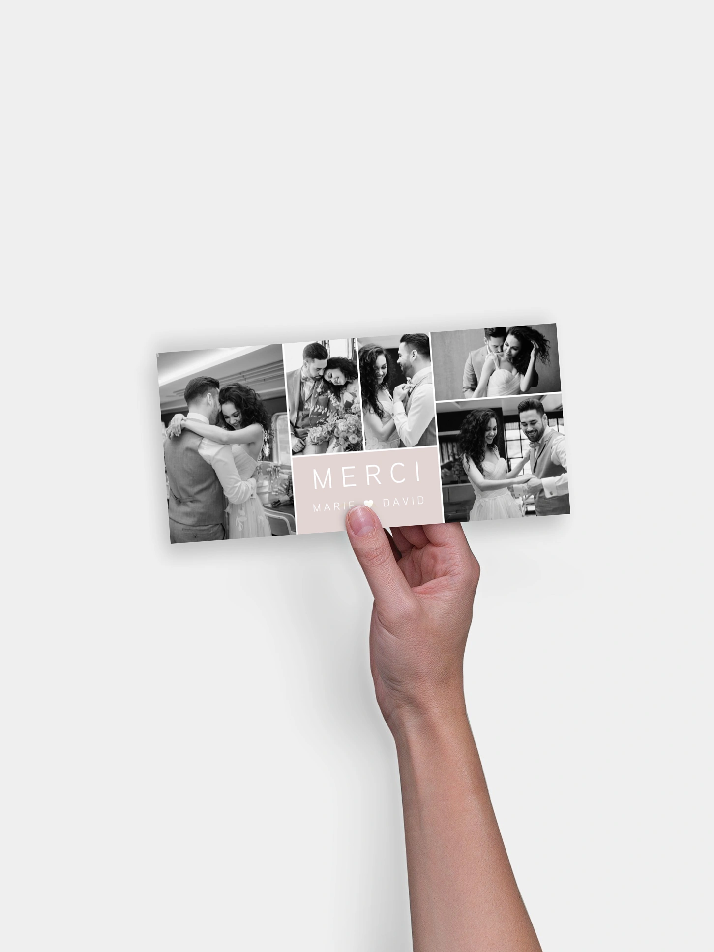 Carte de remerciements French Rose