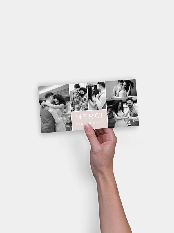 Carte de remerciements French Rose