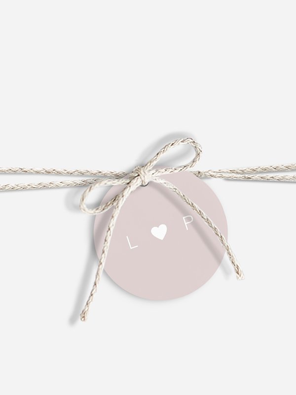 Anhänger mit Band zur Hochzeit French Rose