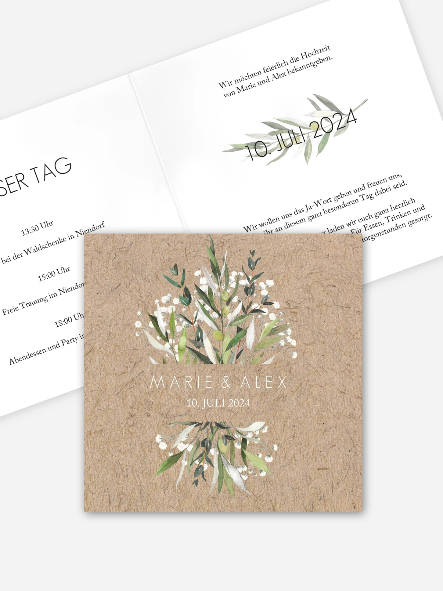 Hochzeitseinladung Rustic Italia