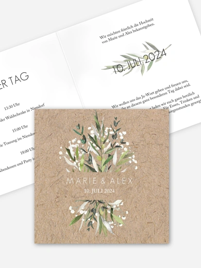 Hochzeitseinladung Rustic Italia