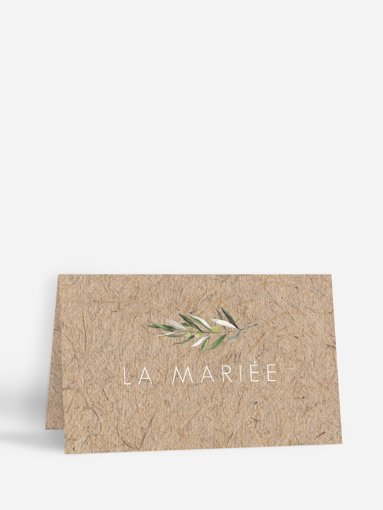 Marque-place mariage Italia effet kraft