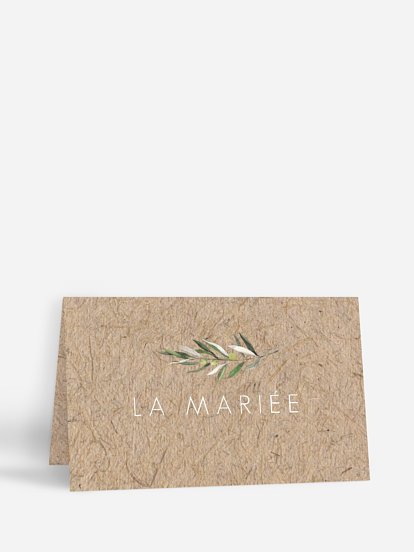 Marque-place mariage Italia effet kraft